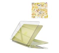 ProCase Hard Shell Case for New MacBook Neo 13 inch 2026 Model A3404, Ultra-Thin Protective Laptop Cover with 50 Pcs Sticker, Crystal Clear & Yellow Stickers