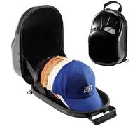 ProCase Hat Travel Case, Hard Hat Case for 6-7 Baseball Caps Lids Hat Storage Organizer with Carrying Handle & Shoulder Strap Cap Case Hat Carrier for Travel & Home Storage -Black