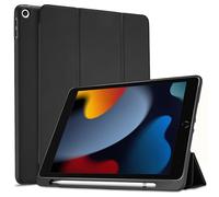 ProCase iPad 10.2 Case, iPad 9th 2021 Case, iPad 8th 2020, 7th 2019 Case, Lightweight Soft TPU Protective Case Cover with Holder for iPencil-Black