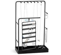 ProCase Jewelry Stand Holder Organizer and Storage, Black (No-Assembly)