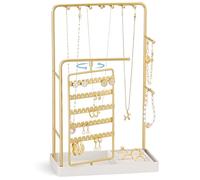 ProCase Jewelry Stand Holder Organizer and Storage, Gold (No-Assembly)
