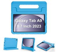 ProCase Kids Case for Galaxy Tab A9 8.7 Inch 2023 SM-X110/X115/X117, Shockproof Lightweight Kids Friendly Case with Convertible Handle Stand for Girls Boys Children Toddler Baby -Blue