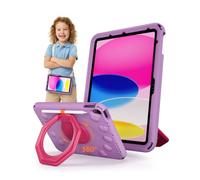 ProCase Kids Case for iPad 11th(A16)/10th, iPad Air 11" M4/M3/M2 | Shockproof Cover, 360° Ring Stand, Pencil Holder, Shoulder Strap, Drop & Scratch Resistant for Toddler Tablets -Light Purple
