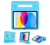 ProCase Kids Case for iPad A16 11th 11” / iPad 10th 10.9” -Bright Blue | Shockproof Lightweight Cover with 180° Rotatable Handle Grip & Pencil Holder, Dual-angle Kickstand for iPad 11/10 2025/2022