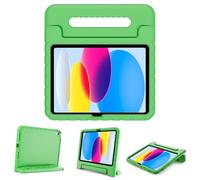 ProCase Kids Case for iPad A16 11th 11” / iPad 10th 10.9” -Green | Shockproof Lightweight Cover with 180° Rotatable Handle Grip & Pencil Holder, Dual-angle Kickstand for iPad 11/10 2025/2022