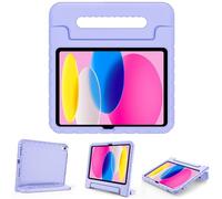 ProCase Kids Case for iPad A16 11th 11” / iPad 10th 10.9” -Light Purple | Shockproof Lightweight Cover with 180° Rotatable Handle Grip & Pencil Holder, Dual-angle Kickstand for iPad 11/10 2025/2022
