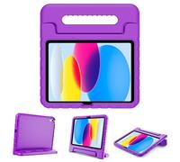 ProCase Kids Case for iPad A16 11th 11” / iPad 10th 10.9” -Purple | Shockproof Lightweight Cover with 180° Rotatable Handle Grip & Pencil Holder, Dual-angle Kickstand for iPad 11/10 2025/2022