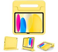 ProCase Kids Case for iPad A16 11th 11” / iPad 10th 10.9” -Yellow | Shockproof Lightweight Cover with 180° Rotatable Handle Grip & Pencil Holder, Dual-angle Kickstand for iPad 11/10 2025/2022