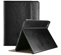 ProCase Leather Case for iPad Pro 13 Inch M4 2024 with Pencil Holder, PU Leather Business Stand Cover Multi-Angle Viewing Smart Folio with Hand Strap Front Pocket for iPad Pro 13"2024 (7th Gen) -Black