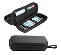ProCase Pen Pencil Case, 2-Layer EVA Zipper Pencil Box Pouch Large Capacity Stationery Storage Organizer for School Office Supplies -Black
