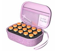 ProCase Peptide Case for Fridge, 15 Slots Insulin GLP-1 Vial Holder Storage Case, Hard Travel Carrying Organizer for Standard 5ml 10ml Vial Bottles, Diabetic Supplies Container with Hand Strap -Purple