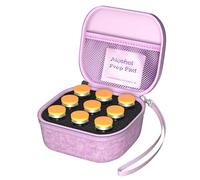 ProCase Peptide Case for Fridge, 9 Slots Insulin GLP-1 Vial Holder Storage Case, Hard Travel Carrying Organizer for Standard 5ml 10ml Vial Bottles, Diabetic Supplies Container with Hand Strap -Purple