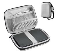 ProCase Portable External Hard Drive Case 2.5 Inch, for HDD SSD My Passport Seagate Backup Western Digital WD Elements Toshiba Hitachi Samsung T9 Canvio Basics 500G 1TB 2TB 3TB 4TB -Silver