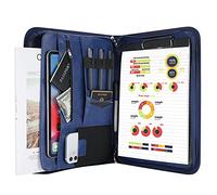 ProCase Portfolio Business Padfolio Folder with Zipper -Navy
