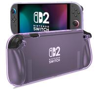 ProCase Protective Case for Nintendo Switch 2 2025, Ergonomic Grip Design, Clear Cover Switch 2 Console Protector Accessories, Soft TPU Slim Case, Anti-Scratch, Easy to Install -Transparent Purple