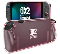 ProCase Protective Case for Nintendo Switch 2 2025, Ergonomic Grip Design, Clear Cover Switch 2 Console Protector Accessories, Soft TPU Slim Case, Anti-Scratch, Easy to Install -Transparent Pink