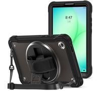 ProCase Rugged Case for Galaxy Tab A11 8.7 Inch 2025, Heavy Duty Shockproof Rugged Cover with Hand Strap 360 Degree Rotatable Kickstand Protective for Galaxy Tab A11 (LTE) 5G -Black