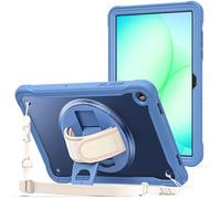 ProCase Rugged Case for Galaxy Tab A11 Plus 11 Inch 2025, Heavy Duty Shockproof Rugged Cover with Hand Strap 360 Degree Rotatable Kickstand Protective for Galaxy Tab A11+ 5G -Navy