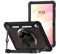 ProCase Rugged Case for Galaxy Tab S11 2025 11"- with S Pen Holder, Heavy Duty Shockproof Rugged Cover with Hand Strap 360 Degree Rotatable Kickstand Protective for Galaxy Tab S11 (X730/X736B) -Black
