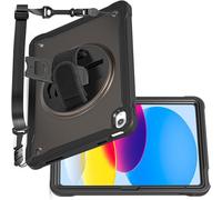 ProCase Rugged Case for Samsung Galaxy Tab A11 8.7" 2025 Case, Heavy Duty Shockproof Rugged Cover with Hand Strap 360 Degree Rotatable Kickstand Protective for Samsung Galaxy Tab A11 2025 -Black