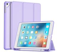 ProCase Slim Case for iPad 6th/ 5th Generation, iPad Air 2nd/ Air 1st, 9.7 Inch Soft TPU Cover Back with Pencil Holder, Auto Wake/Sleep -Purple