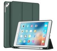 ProCase Slim Case for iPad 6th/ 5th Generation, iPad Air 2nd/ Air 1st, 9.7 Inch Soft TPU Cover Back with Pencil Holder, Auto Wake/Sleep -Mgreen