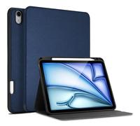 ProCase Slim Case for iPad Air 11-inch M3 2025 & M2 2024/10.9” 5/4th 2022/2020, Smart FolioStand Protective Cover with Pencil Holder for Air 7th/6th/5th/4th Gen -Navy