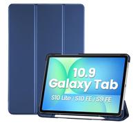 ProCase Smart Case for Galaxy Tab S10 Lite/S10 FE/S9 FE 10.9 Inch with S Pen Holder, Slim Trifold Stand Folio Hard Back Shell Protective Cover for 10.9" Galaxy Tab S10 Lite/S10 FE/S9 FE -Navy