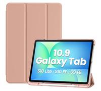 ProCase Smart Case for Galaxy Tab S10 Lite/S10 FE/S9 FE 10.9 Inch with S Pen Holder, Slim Trifold Stand Folio Hard Back Shell Protective Cover for 10.9" Galaxy Tab S10 Lite/S10 FE/S9 FE -Rosegold