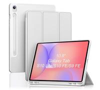 ProCase Smart Case for Galaxy Tab S10 Lite/S10 FE/S9 FE 10.9-Inch with S Pen Holder, Trifold Stand Folio Cover with Soft TPU Back for 10.9" Galaxy Tab S10 Lite/S10 FE/S9 FE -Silver