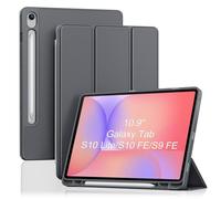 ProCase Smart Case for Galaxy Tab S10 Lite/S10 FE/S9 FE 10.9-Inch with S Pen Holder, Trifold Stand Folio Cover with Soft TPU Back for 10.9" Galaxy Tab S10 Lite/S10 FE/S9 FE -Gray
