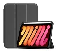 ProCase Smart Case for iPad mini 7 A17 Pro 2024/iPad Mini 6 2021 8.3 Inch, iPad mini 7th/6th Gen Case, Hard Back Cover with Pencil Holder for iPad mini 8.3" 7th Gen A2995 / 6th Gen A2567 -Black
