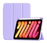 ProCase Smart Case for iPad mini 7 A17 Pro 2024/iPad Mini 6 2021 8.3 Inch, iPad mini 7th/6th Gen Case, Hard Back Cover with Pencil Holder for iPad mini 8.3" 7th Gen A2995 / 6th Gen A2567 -Lightpurple
