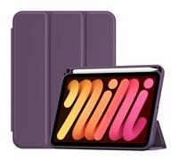 ProCase Smart Case for iPad mini 7 A17 Pro 2024/iPad Mini 6 2021 8.3 Inch, iPad mini 7th/6th Gen Case, Hard Back Cover with Pencil Holder for iPad mini 8.3" 7th Gen A2995 / 6th Gen A2567 -Purple