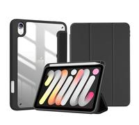 ProCase Smart Case for iPad Mini 7th(A17 Pro) 2024 / Mini 6th Generation 8.3" 2021, Protective Cover with Pencil Holder for iPad Mini 7 6 8.3 Inch (A2993 A2995 A2567 A2568 A2569) -Black