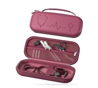 ProCase Stethoscope Case for 3M Littmann Classic III & Cardiology IV, Hard Protective Carrying Bag Fits MDF, ADC, Omron Stethoscopes, Medical Storage Organizer for Nurses & Nursing Students -Raspberry