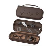 ProCase Stethoscope Case for 3M Littmann Classic III & Cardiology IV, Hard Protective Carrying Bag Fits MDF, ADC, Omron Stethoscopes, Medical Storage Organizer for Nurses & Nursing Students -Chocolate