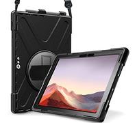 ProCase Surface Pro Case - Heavy-duty Shockproof Rugged Case Cover with Rotation Kickstand and Hand Strap - Black