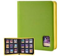 ProCase Top Loader Binder, 9 Pocket Holds 324 Toploaders, Green | Non-PVC Pockets Waterproof PU Leather Binder for Trading Cards or Sports Cards, Compatible with TCG, MTG in 3"x4" Toploader