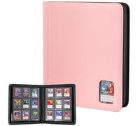 ProCase Top Loader Binder for Cards; Holds 324 Toploaders with 9 Pockets, Toploader Storage for Trading Cards or Sports Cards, Compatible with TCG, MTG in 3"x4" Toploaders -Pink