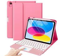 ProCase Touchpad Keyboard Case for iPad 11th (A16) 2025 / 10th Generation 2022, Multi-TrackPad Detachable Wireless Keyboard Folio Cover with Pencil Holder for iPad 11th/10th Gen -Pink