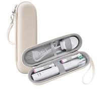 ProCase Travel Case for Oral-B Philips/Oral-B Pro Smartseries/IO Serie Sonicare Protective Clean Electric Toothbrush, Hard EVA Case Cover Storage Bag Holder with Mesh Pocket for Accessories -Beige