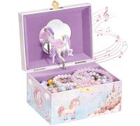 ProCase Unicorn Jewelry Box for Girls, Kids Musical Jewelry Boxes with Spinning Unicorn Doll, Birthday Gifts for Little Girls Children Toddler Ages 3 4 5 6 7 8 -Pink (Box Only)