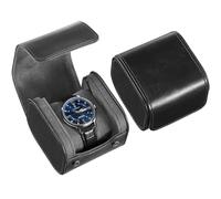 ProCase Watch Travel Case, Single PU Leather Watch Roll Box for Men, Black | Portable Watch Organizer, Anti-Shift Angled Pillow Track, Scratch Resistant Soft Lining, Ideal Gift for Him/Her