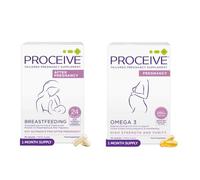 Proceive® Breastfeeding Supplement Bundle - Vitamins for New Mums After Childbirth - 60 Capsules - with Proceive Pregnancy Omega 3