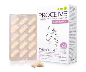 Proceive® Every Mum - Womens Multivitamins Complex with 23 Essential Nutrients - Daily Supplements for Energy, Immunity & Vitality Support - Vegan-Friendly with B12, Iron & CoQ10-60 Capsules