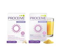 Proceive® Fertility Supplements Bundle - Proceive® Women and Max Women - Conception Vitamins for Trying to Conceive - Contains Zinc, Folic Acid, Vitamin D