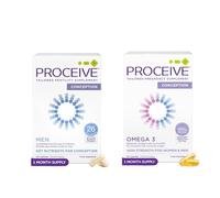 Proceive Men’s Fertility Supplements Bundle - Conception Support with Omega-3 Fish Oil - Vitamins & Minerals for Men Trying to Conceive - Includes Selenium, Zinc, CoQ10 & Vitamin D