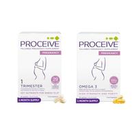 Proceive® Pregnancy Trimester 1 (1-12 Weeks) Vitamin & Mineral Supplements Bundle - 60 Capsules - with Proceive Pregnancy Omega 3