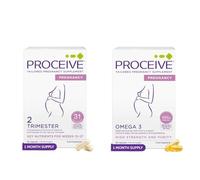Proceive® Pregnancy Trimester 2 (13-27 Weeks) Vitamin & Mineral Supplements Bundle - 60 Capsules - with Proceive Pregnancy Omega 3